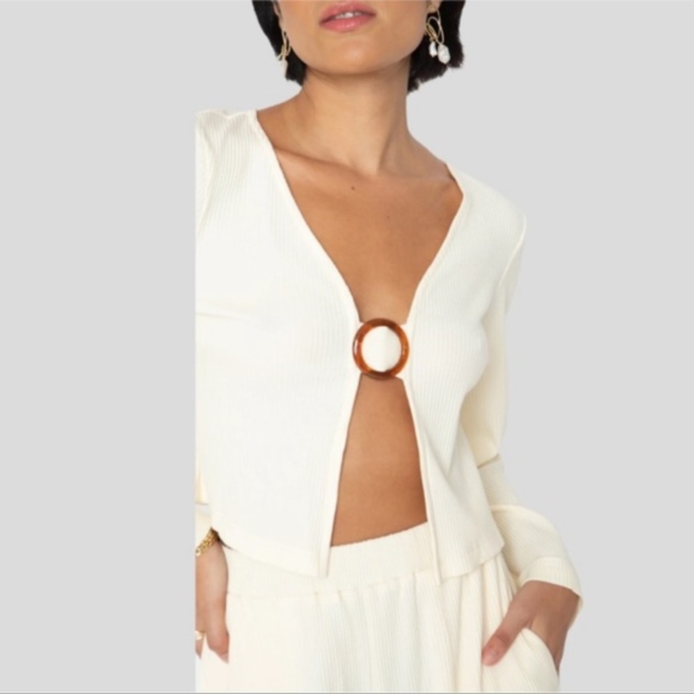 Callahan Cream Open-Front Top